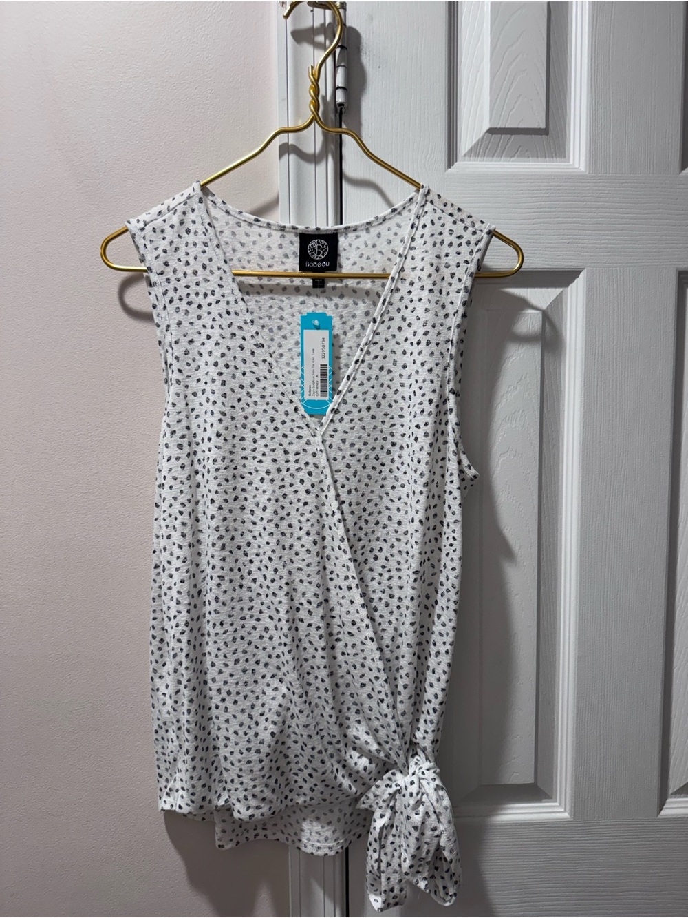 NWT Bobeau Zaya Surplice Side Tie Knit Tank Medium